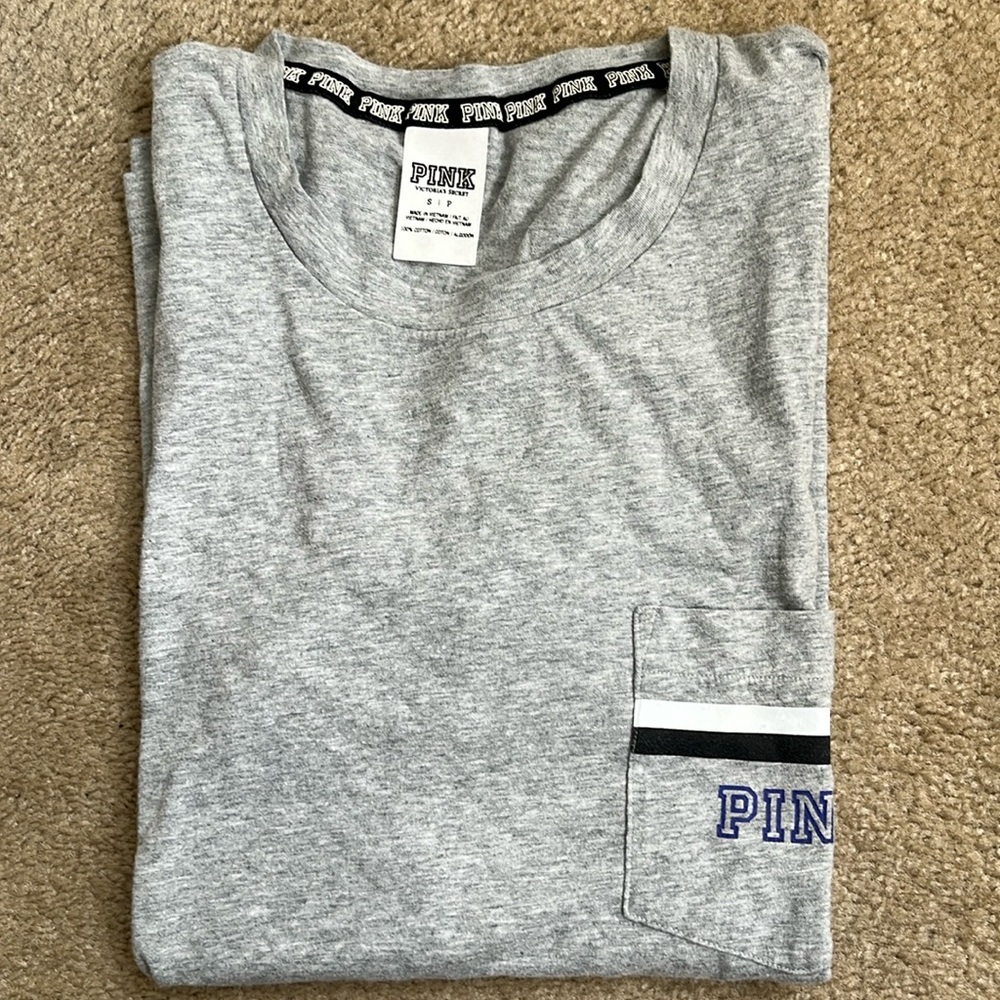 Pink Victoria’s Secret oversized campus T-shirt